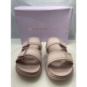 Madden Girl Kingsley Platform Footbed Sandals, Blush, Women Size 5 Item#822